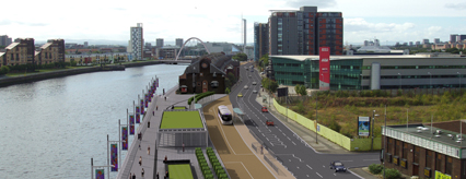Artist's impression of Fastlink at Broomielaw by Glasgow City Council